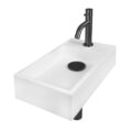 Fonteintset small mat-wit PVD Zwart RVS